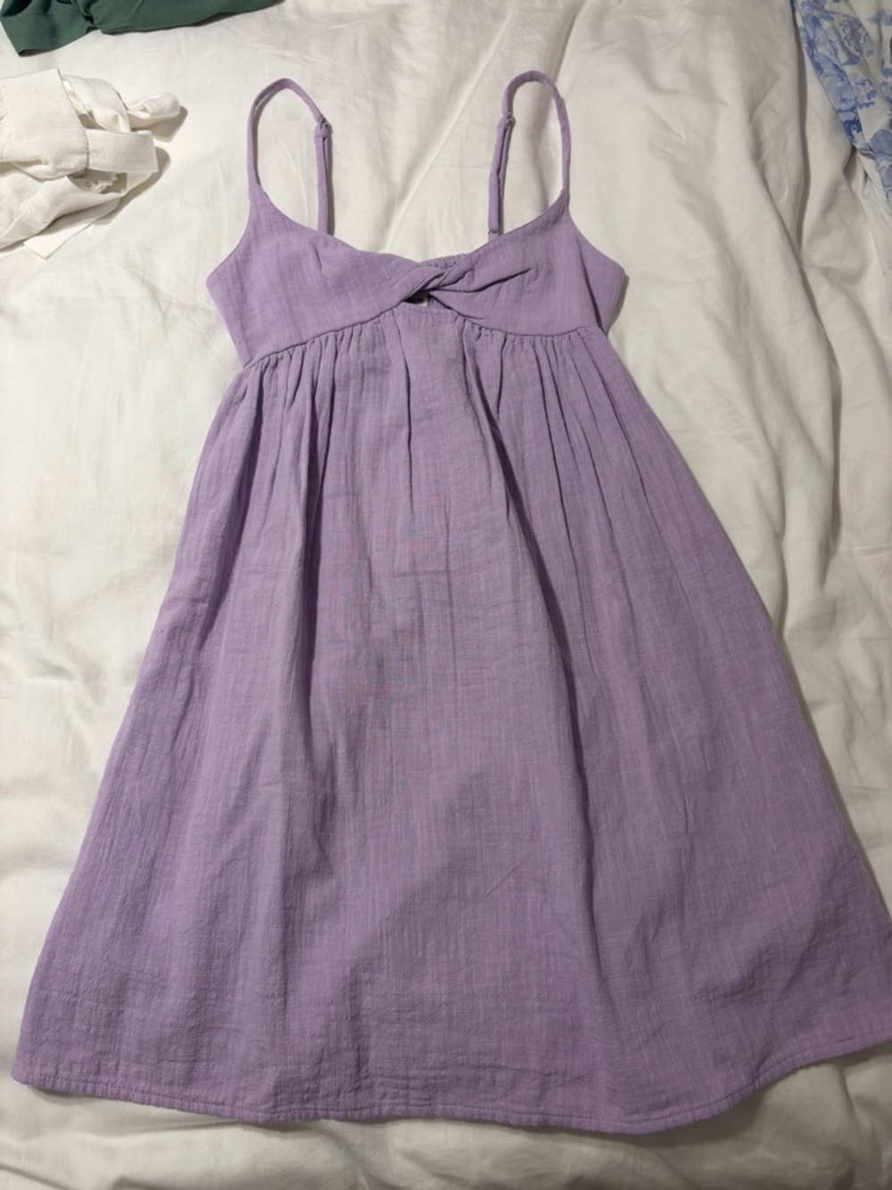 Billabong Lilac Knot-Front Spaghetti Strap Kids Dress
